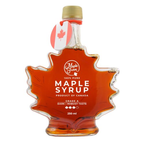 Pure maple syrup - Dark - 250ml leaf bottle
