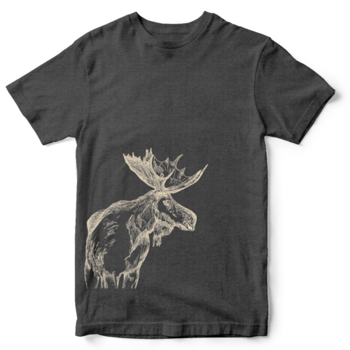 TSHIRT MOOSE WHITE WOMAN - TAILLE S (Copia)