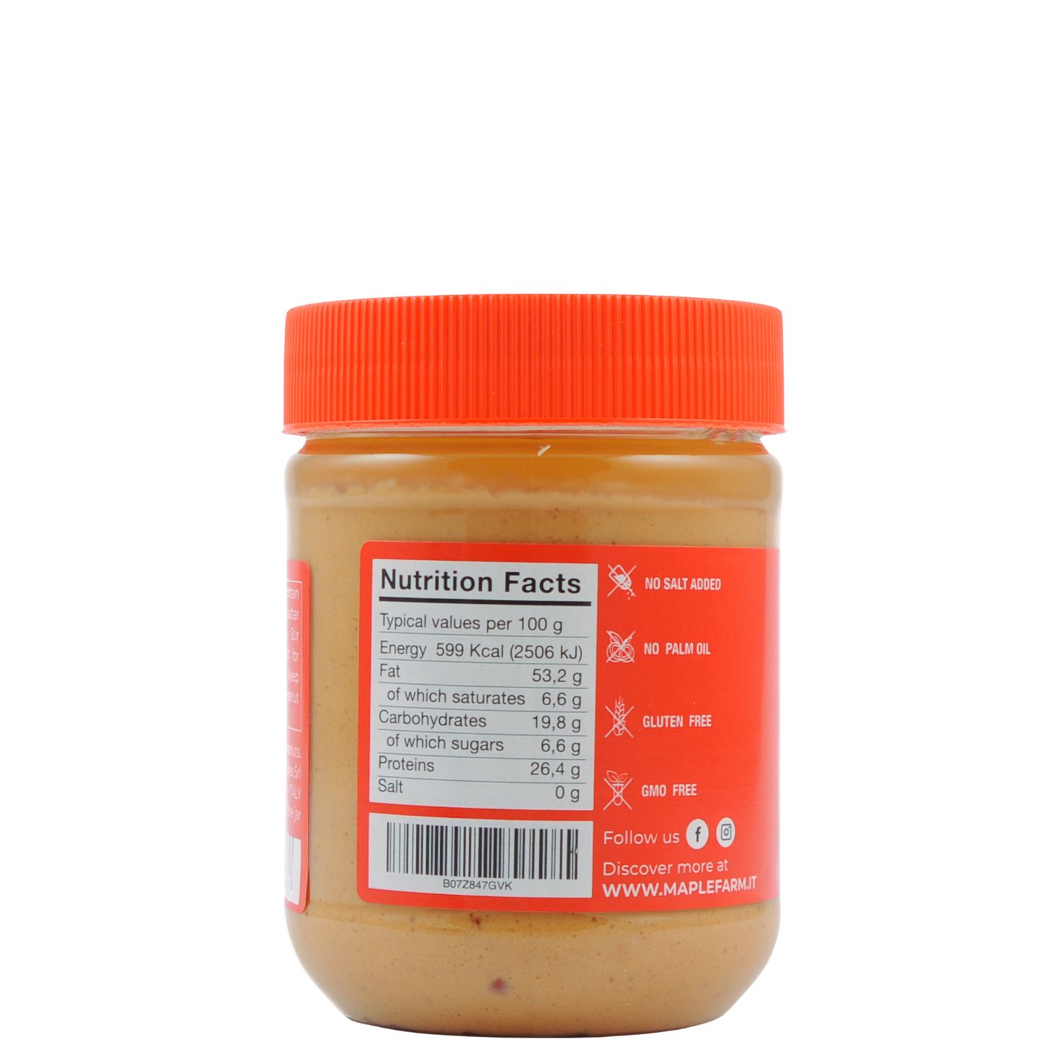 MapleFarm burro di arachidi croccante da 325g -valori nutrizionali