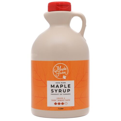 Sirop d'érable foncé de MapleFarm (pichet de 1L)