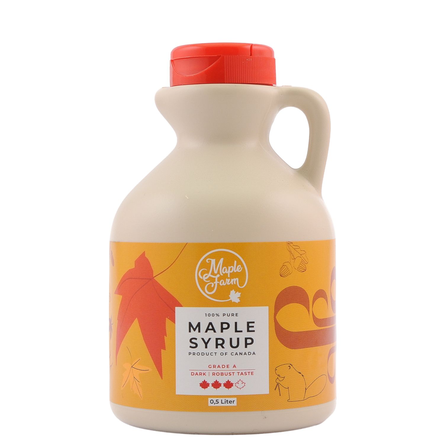 MapleFarm maple syrup dark 500ml jug - limited edition autumn