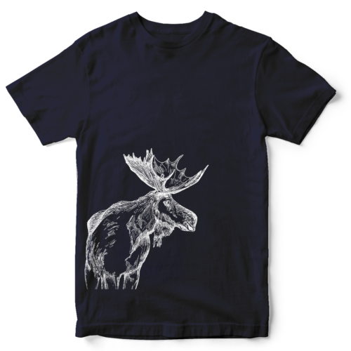 TSHIRT MOOSE BLU WOMAN - TAGLIA L